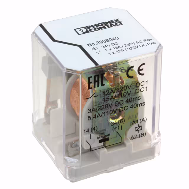 2908040 Phoenix Contact  Power Relays Over 2 Amps